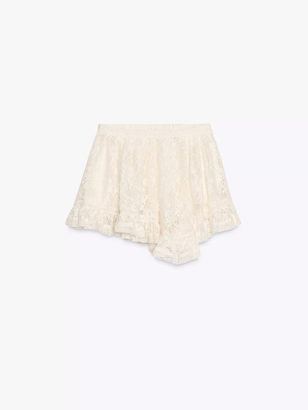 Zara Lace Ruffle Mini Skirt - Picture 2 of 5